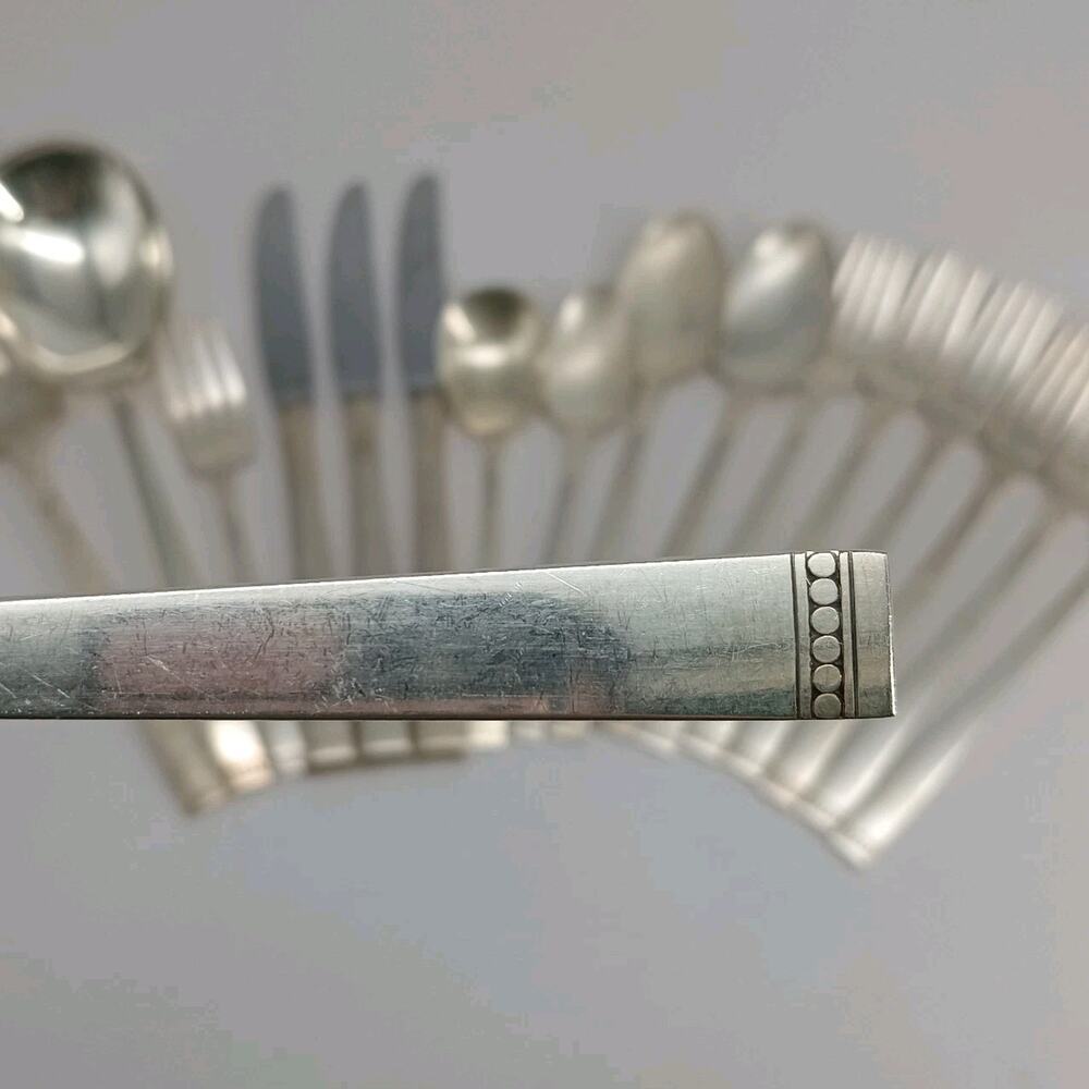 17X Set Oneida Community Forever 1939 Silver Plate Knives Spoons Forks Serving